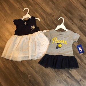 2 NBA Pacers Baby Dresses